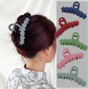 Pinces à cheveux <span class=keywords><strong>extra</strong></span> larges <span class=keywords><strong>color</strong></span>ées coréennes Accessoires pour cheveux pince à cheveux fleur pour filles accessoires - Product Image 4