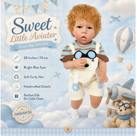 Poupée reborn réaliste de 26 pouces (70 cm), poupée en vinyle souple avec vêtements en peluche interchangeables, jouet de simulation pour enfants