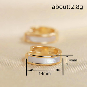 Orecchini a polsino dipinti da donna, stile francese, accessori per l'orecchio da indossare tutti i giorni - Product Image 4