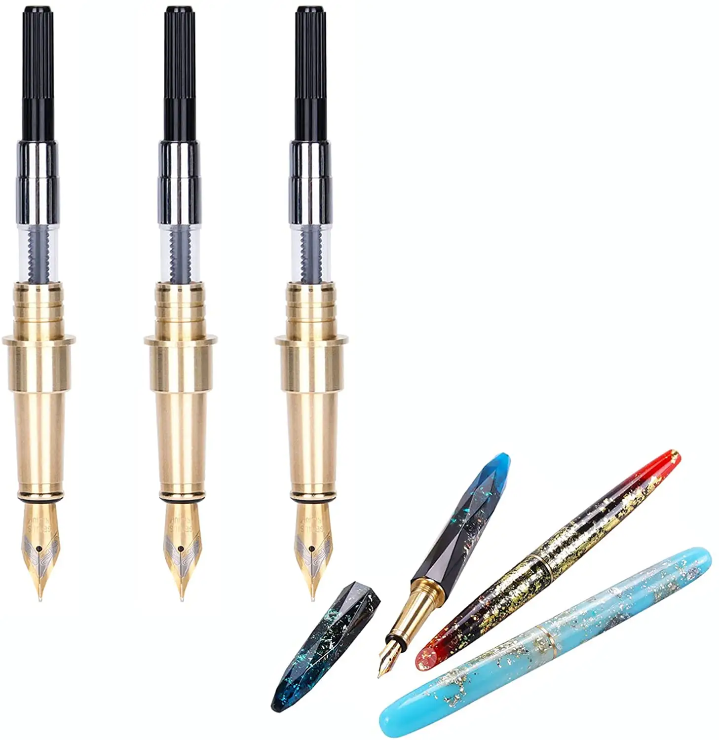 Diy Craft Handgemaakte Pen Kits Hars Epoxy Acryl Volledige Hout Cap Schroef Houten Draaien Vulpen Kits