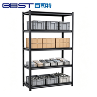 Étagère de rangement robuste à 5 niveaux en acier sans boulons, anti-rouille, réglable pour garage, sous-sol, entrepôt domestique