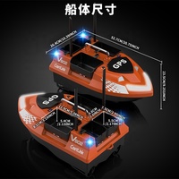 Bateau de pêche télécommandé V802PRO avec GPS, bateau intelligent télécommandé avec portée de 500 m, double moteur, fonction de recherche de poissons, V802 NOUVEAU 2026