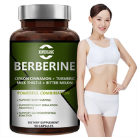 Capsules de gestion du poids à formule naturelle OEM/ODM à base de berbérine et de cannelle de Ceylan : favorisent le métabolisme et la digestion