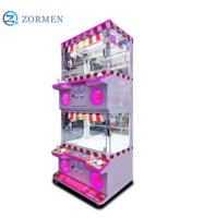 Distributeur automatique multi-stations empilable Zormen, armoire rose lumineuse pour fêtes, attrapeur de boîtes mystères à monnayeur