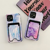 Nouvelle Arrivée : Coque Arrière en Cuir TPU Colorée avec Emplacement pour Carte d'Identité et Porte-Cartes pour iPhone 12 13 14 15 16 17 18 Pro Max