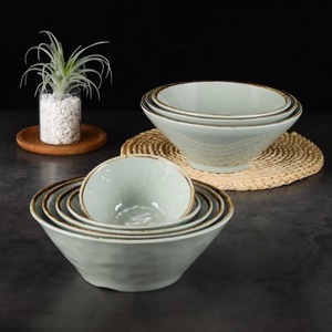 Bol en mélamine, bol conique imitation porcelaine japonaise, grand bol créatif commercial, bol à ramen au bœuf, bol à nouilles, bol à soupe - Product Image 3