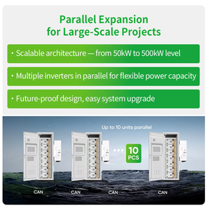 Deye Chất Lượng Cao Năng Lượng Mặt Trời Quang Điện Chuyển Đổi Năng Lượng Hệ Thống 50kw 100kw 500kw Lai Biến Tần Năng Lượng Mặt Trời Máy Phát Điện Hệ Thống Lưu Trữ - Product Image 4