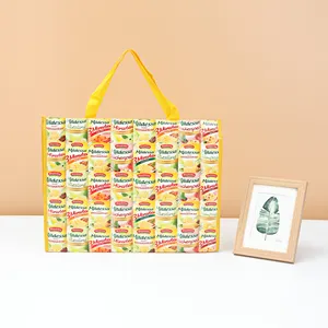Bolsas de alta qualidade por atacado com estampas personalizadas, sacolas de compras em tecido de tecidos recicláveis com logotipos