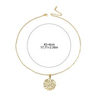 Collar con Colgante de Acero Inoxidable con Caligrafía Islámica de Ayatul Kursi, Joyería de Moda Musulmana Árabe, Regalo para Eid y Ramadán