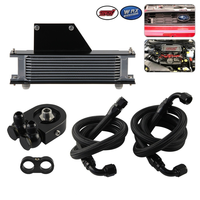 Kit de refroidisseur d'huile AN10 à 10 rangées pour Impreza WRX STi 2.0L 2.5L 2001-2005, couleur argent