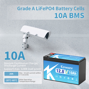 欧盟库存12V 10Ah LiFePO4电池可充电深循环锂电池，带BMS，用于报警系统备份UPS 12.8v 10Ah - Product Image 2