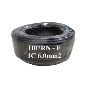 H07RN-F EN50525-2-21 6mm2 450/750V موصل نحاسي مرنة جوهر واحد المطاط سلك الطاقة كابل كابل كهربائي