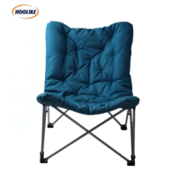 Chaise Saucer Pliante Rembourrée en Métal de Haute Qualité pour Extérieur, Confortable, Idéale pour le Camping, le Jardin, le Balcon, le Salon et la Cour