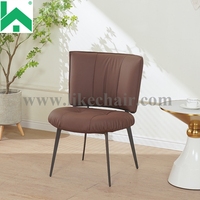 Chaise de salle à manger moderne en cuir, durable, écologique et légère pour hôtel et restaurant