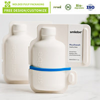 Scatola a conchiglia biodegradabile eco-compatibile con Logo personalizzato scatola Semi umido per la confezione di bottiglie di collutorio