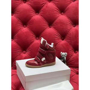 Designer 2025 Women's High <b>Top</b> Soft Casual <b>Walking</b> Sneakers Mesh Fashion Leather with Stitching for Spring Street Made in China - Product Image 6