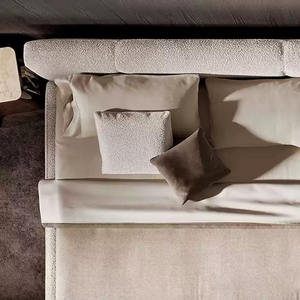 Hochwertiges Luxus-Stoffbett in <span class=keywords><strong>Kingsize</strong></span> mit Weichem Kopfteil Modernes Minimalistisches Schlafzimmer-Möbelset für Apartments und Villen - Product Image 3