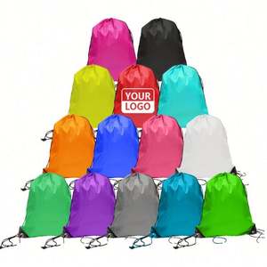 Factory Cheap Price Sack Pack Custom Logo <b>Drawstring</b> Bag Polyester Lightweight <b>Backpack</b> for Gym Sport Trip - Product Image 4