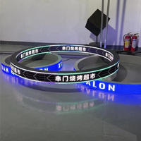 Écran LED P1.53 créatif d'intérieur de HD d'usine avec des modules flexibles courbant l'écran LED