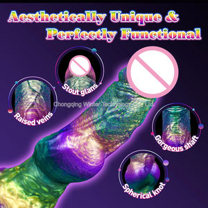 Dickes Riesen tier Fantasy Serie Dildo Monster <span class=keywords><strong>Dragon</strong></span> Canine Knot Design mit leistungs starker Saugnapf basis zum Freisprechen - Product Image 2