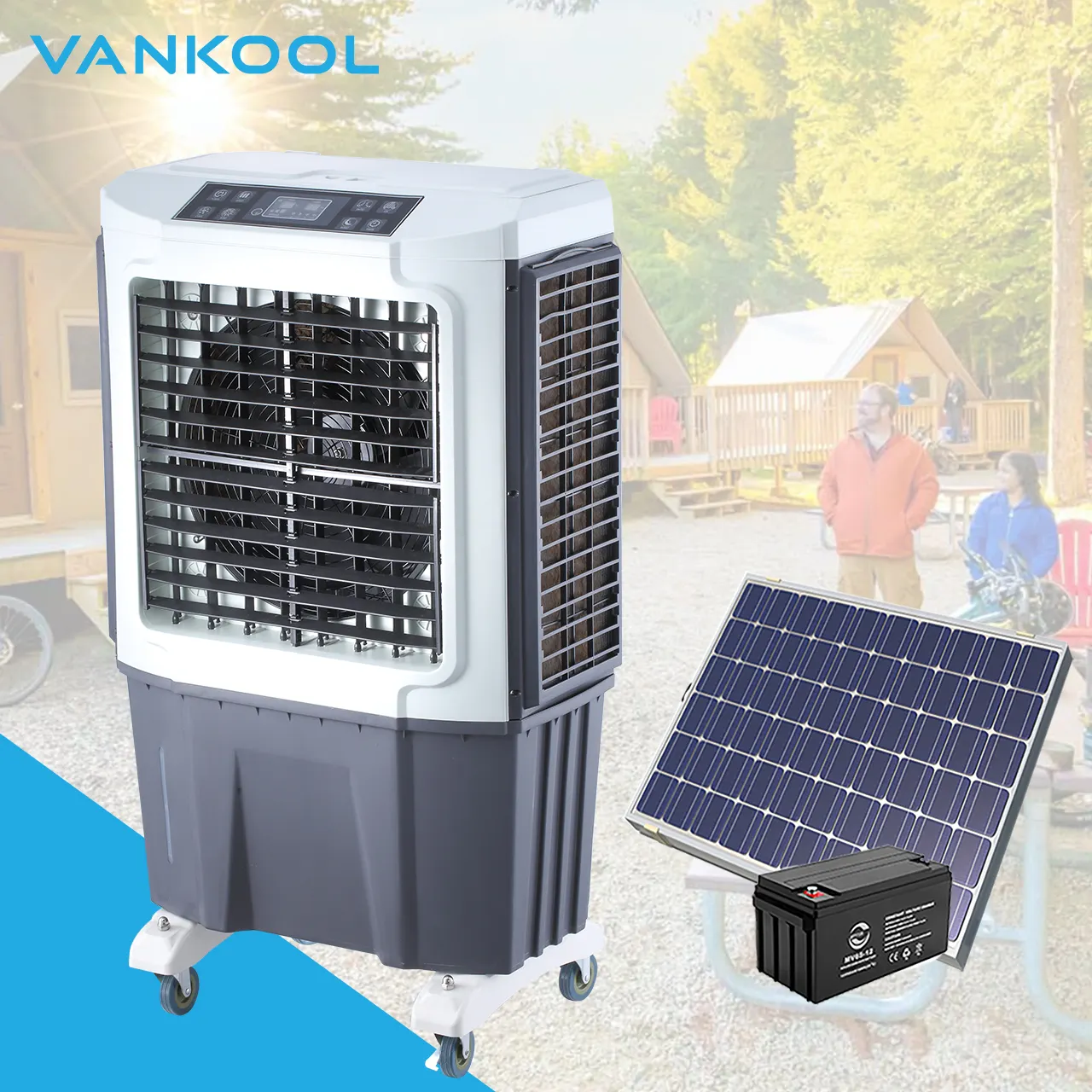 remote portable evaporative air cooler fan water cooling smart air conditioner dc 12v solar room air cooler coolers fans price