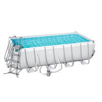 Bestway 56670 4.88m X 2.44m X 1.22m Chine Rectangulaire Cadre Métallique Hors Sol Piscine Familiale Cour Piscine Avec Échelle