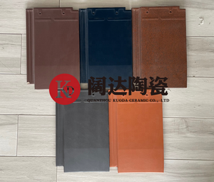 Baldosas planas de cerámica para techo, azulejos lisos de alta calidad para Hotel, apartamento, Color azul - Product Image 3