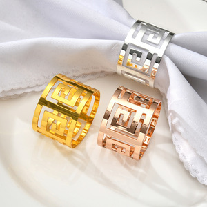 All'ingrosso G065 festa nuziale portatovagliolo e supporto <span class=keywords><strong>oro</strong></span> rosa e argento in acciaio inox fornito caratteristica - Product Image 2