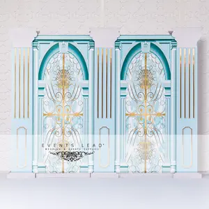 Events Lead Creative Design BLUE Wedding Backdrop Two Sides Flexible for Wedding & Banquet Decoration from Events Lead Supplies