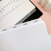 Carnet de notes à feuilles mobiles A5 A6 en PP avec pages de classification, pages d'insertion pour la planification du temps et autocollants d'index détachables