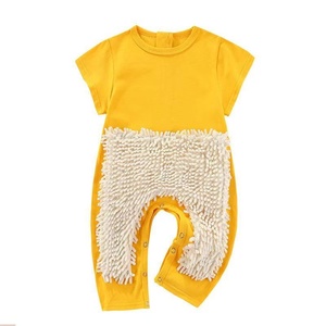 Traje de Verano Delgado para Bebés <span class=keywords><strong>Dudu</strong></span>, de Manga Corta, Diseño Unisex, 100% Algodón, para Limpiar el Suelo y Prevenir la Suciedad - Product Image 5