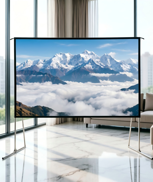 150 Inch Fast Fold Front & Rear Dual Projection Screen Wrinkle Free Translucent Fabric Outdoor Event Roadshow Projector Screens