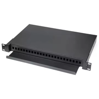 Simplex ODF LC UPC 24 Port 19 inci 1U serat kuncir dupleks tipe geser Panel Patch optik
