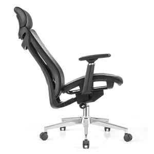 Chaise de réunion, de bureau, à hauteur réglable, noire, pour le personnel, réglable, à bas prix, 1 pièce
