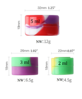 Vente en gros en stock – Contenant en silicone antiadhésif de haute qualité, plusieurs couleurs, 2 ml, 3 ml, 5 ml, 7 ml, 10 ml – Pot en silicone de 5 ml