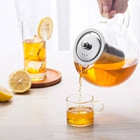 Bouilloire à thé de 22 oz, machine à thé glacé, théière en verre transparent résistant à la chaleur personnalisée avec infuseur à thé en vrac amovible