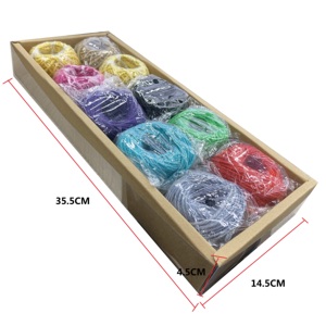 DIY สายป่าน2มม. สีสันสดใสเชือกปอธรรมชาติ100% เป็นมิตรกับสิ่งแวดล้อมสำหรับการบรรจุ - Product Image 2