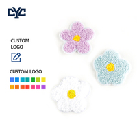 Parches Bordados de Chenilla con Logotipo 3D Personalizado, Letras y Flores Bordadas, Venta al Por Mayor de Fábrica