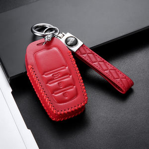 Toyota Prado Camry Land Cruiseravalon 새로운 스타일 교수형 폐쇄 카드 홀더 자동차 키 케이스 용 수제 가죽 스마트 키 지갑 - Product Image 2