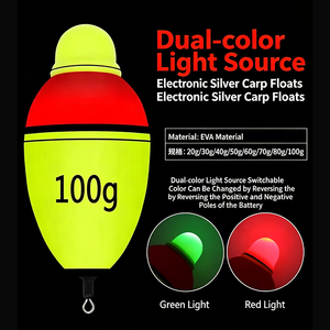 Flotador <span class=keywords><strong>de</strong></span> Pesca Electrónico LED <span class=keywords><strong>de</strong></span> EVA, Doble Color Rojo y Verde, Anticolisión, <span class=keywords><strong>para</strong></span> Pesca Nocturna <span class=keywords><strong>de</strong></span> Carpas - Product Image 2