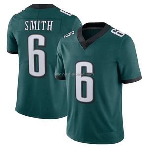 Maillot de joueur à la retraite de football américain cousu en gros uniforme de <span class=keywords><strong>l</strong></span>'équipe américaine vert minuit pour hommes 1 Hurts 62 Kelce Smith - Product Image 6