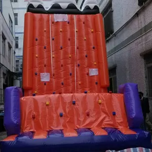 आउटडोर खेल पानी inflatable रॉक चढ़ाई दीवार ब्लोअर के साथ टॉवर