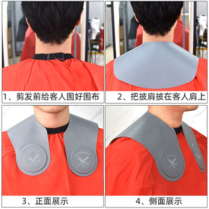 Grembiule da barbiere in Silicone riutilizzabile con doppio tampone <span class=keywords><strong>per</strong></span> capelli | <span class=keywords><strong>Salone</strong></span> Anti-disordine/strumento <span class=keywords><strong>per</strong></span> il taglio di capelli a casa | Silicone alimentare - Product Image 5