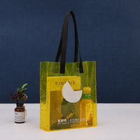 Vente en gros de sacs à provisions transparents imperméables avec logo personnalisé de haute qualité sac fourre-tout transparent avec poignées sac en PVC