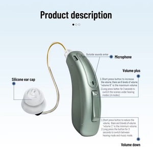 <span class=keywords><strong>Appareil</strong></span> <span class=keywords><strong>auditif</strong></span> professionnel rechargeable à 16 canaux, programmable via application intelligente, compatible Bluetooth RIC, pour fabricants de dispositifs pour la perte auditive - Product Image 2
