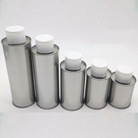 Usine en gros personnalisé imprimé 100ml 150ml 250ml 500ml de qualité alimentaire huile d'olive boîtes de conserve tambour en métal
