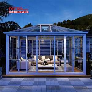 Véranda à toit rétractable, maison en verre pliable d'extérieur, conception coulissante électrique, pare-soleil, puits de lumière, jardin, patio, terrasse, vérandas - Product Image 2