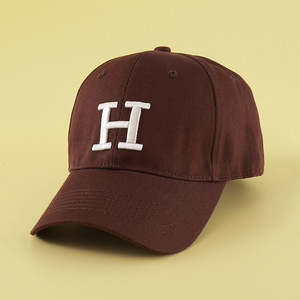 Gorra de Béisbol con Logotipo H Grande, Tela de Sarga Azul Oscuro, Protección Solar para Mujer, Primavera/Verano - Product Image 2
