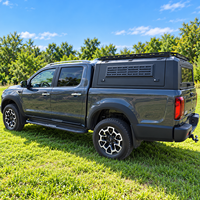 Capot de camion en aluminium pour Toyota Tacoma 2024-2026 Double Cabine, benne de 6 pieds avec fenêtres coulissantes