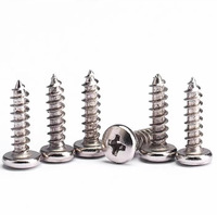Phillips Truss Head BA Type Self Tapping Screws, Carbon Steel Nickel Plated Round Head Screws M2-M5 for Electronics & Furniture